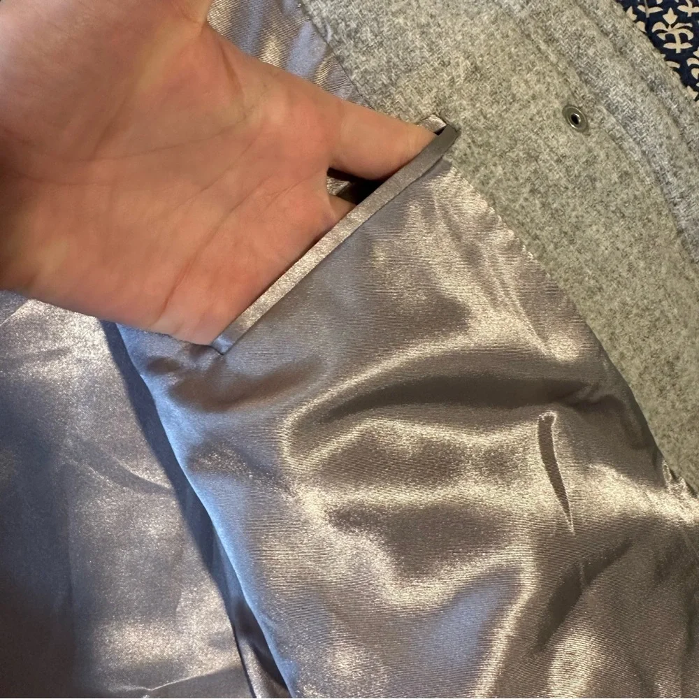 J. Crew Wool Blend Coat 6T Gray - Picture 6 of 9